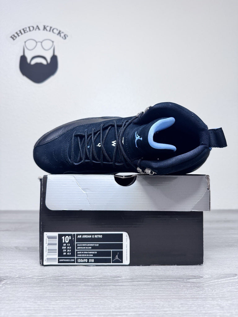 Size 10.5 - Nike Air Jordan Retro 12 Nubuck 130690-018 2009 University Blue